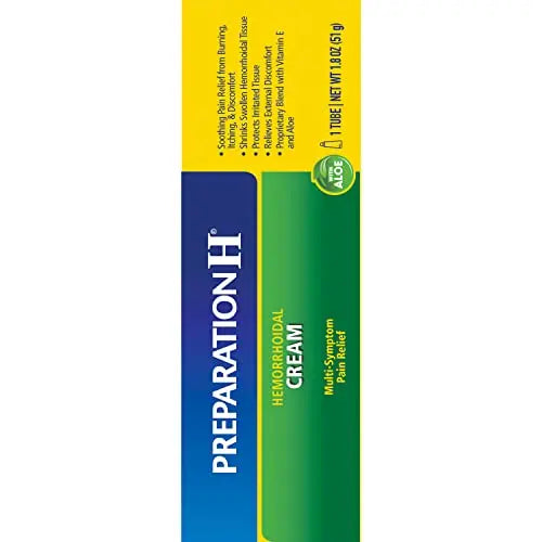 Preparation H Hemorrhoid Symptom Treatment Cream (2 x 1.8 Ounce Tube), Maximum Strength Multi-Symptom Pain Relief with Aloe Preparation HBuy Supplements Australia