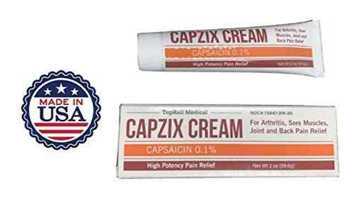 Capzix Cream for Pain Relief 2 OZ Capsaicin .1% High Potency/ Maximum Strength