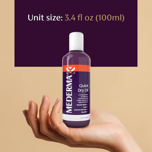 Mederma Quick Dry Oil, Scar and Stretch Mark Treatment, Helps to Improve the Appearance with Natural Botanical Extracts, Paraben Free, Fast-Absorbing, 3.4oz (100ml) MedermaBuy Supplements Australia