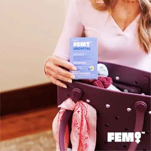 FEM Urovital Bladder Control Supplements - Overactive Bladder, Leakage & Urgency Relief - Non-Hormonal Urinary Tract Health Support for Women - 30 Capsules