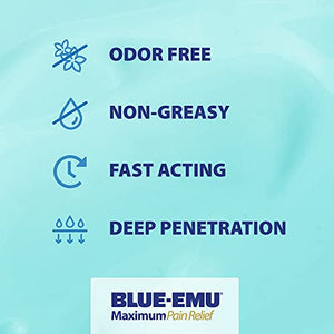 BLUE-EMU Maximum Pain Relief Cream for Arthritis, Muscle, & Joint Aches, 3 Oz, 1 Pack BLUE-EMUBuy Supplements Australia
