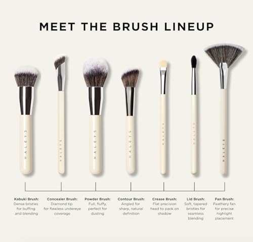 Haleys Beauty Kabuki Foundation Brush For Applying Powder, Foundation, Bronzer, Blush, and Mineral Make up, Soft Bristles, Seamless Blending, Makeup Brushes Essential, Vegan & Cruelty Free HALEYSBuy Supplements Australia