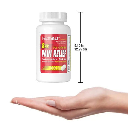 HealthA2Z® Pain Relief Extended Release | Acetaminophen 650mg | 8 Hours | Arthiritis Pain | Pain Reliever - Fever Reducer | Contains no Aspirin (300 Count) HealthA2ZBuy Supplements Australia