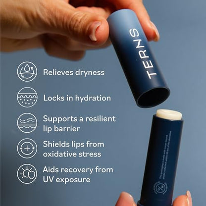 TERNS Everyday Lip Balm | Hyaluronic Acid + Baobab & Meadowfoam Oils, Algae-Powered Sirenas Complex OS, Refreshing Mint, Non-Sticky Cushion Glide, Cruelty-Free TERNSBuy Supplements Australia