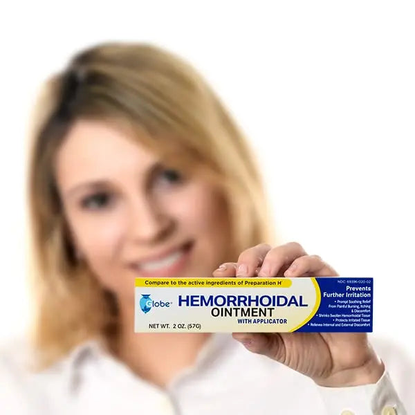 Globe Hemorrhoidal Ointment w/ Applicator, Phenylephrine HCl, Petrolatum Mineral Oil, Maximum Strength Formula for Burning, Discomfort & Itching, 2 oz Hemorrhoidal OintmentBuy Supplements Australia