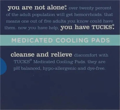 TUCKS Medicated Cooling Pads, 100 Count – Hemorrhoid Pads with Witch Hazel, Cleanses Sensitive Areas, Protects from Irritation, Hemorrhoid Treatment, Medicated Pads Used by Hospitals TUCKSBuy Supplements Australia
