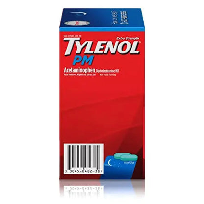 Tylenol PM Extra Strength Nighttime Pain Reliever Sleep Aid Caplets with Acetaminophen & Diphenhydramine HCl, Relief for Nighttime Aches & Pains, Travel Size, 50 Packs of 2 Caplets TylenolBuy Supplements Australia