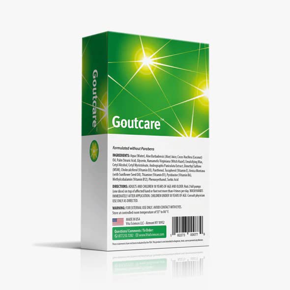 Vita Sciences GoutCare Soothing Cream for Occasional Discomfort. Intensive Soothing Cream - Fast-Acting Topical Application for Comfort Where and When You Need It Most. Safe & Effective Vita SciencesBuy Supplements Australia