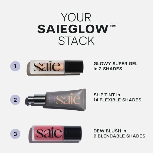 Saie Cheek Flush Duo - Dew Liquid Blush (.40 oz, Poppy), SuperSuede Baked Powder Blush (.01 oz, Stella) - Layerable, Skin-Nourishing Blushes for a Seamless Radiant Finish SaieBuy Supplements Australia