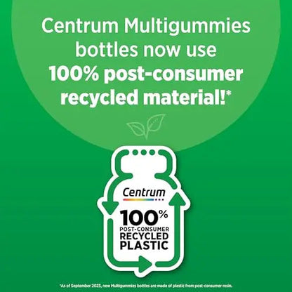 Centrum Men's Organic Multigummies, Men's Multivitamin Gummies, Organic Multivitamin for Men with Essential Nutrients Centrum