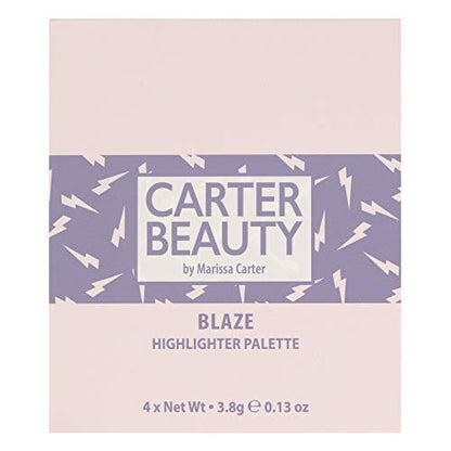 Carter Beauty By Marissa Carter Mini Highlighter Palette | Long Lasting Makeup | Shimmer & Matte Shades (Blaze) Carter BeautyBuy Supplements Australia