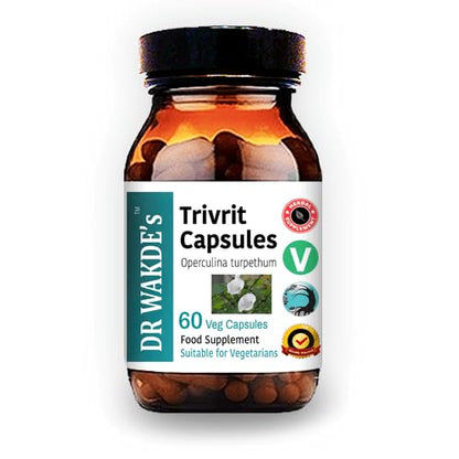 DR WAKDE'S Trivrit Capsules (Nishottar, 60 Veg Caps, Plant-Based Supplement, Ayurvedic Herb, All Natural, Vegan) DR WAKDE's buy supplements Au