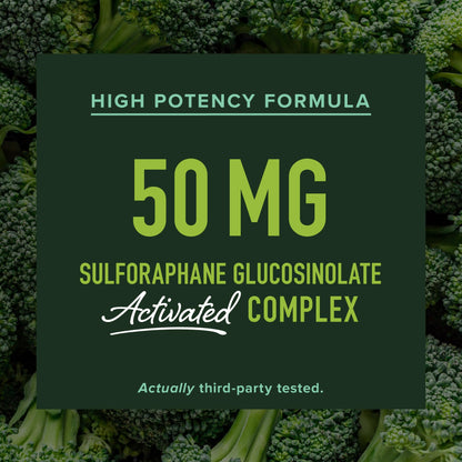 50MG Sulforaphane Supplement from Broccoli Sprouts | NRF2 Activation, Cellular Health & Immune Support | Glucoraphanin, Myrosinase & Antioxidants | Third-Party Tested - PrimeBioHealth - canada supplements