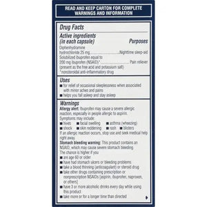 Advil PM Liqui-Gels Pain Reliever and Nighttime Sleep Aid, Pain Medicine with Ibuprofen for Pain Relief and Diphenhydramine HCL for a Sleep Aid - 40 Liquid Filled Capsules - Back to College AdvilBuy Supplements Australia