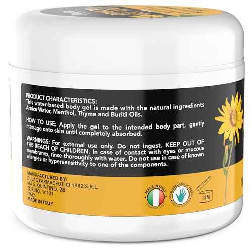 Dulac Arnica Body Massage Gel – Water-Based Cosmetic Massage Gel with Arnica Montana, Fast-Absorbing Lightweight Texture, Non-Greasy Feel, Dermatologically Tested, 16.9 fl oz
