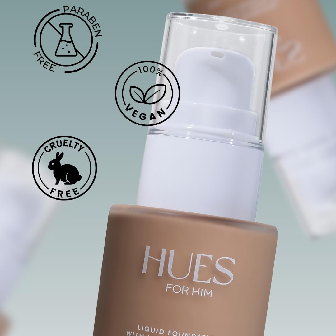 Hues for Him Foundation for Men – Full-Coverage, Lightweight & Hydrating Fit | Natural Coverage | Oil Control & Perfect Fit for Men’s Faces | Available in 4 Shades | Fresh Canvas, .67oz HUES FOR HIMBuy Supplements Australia