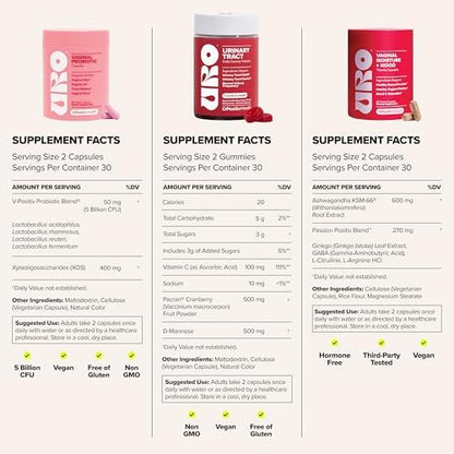 O Positiv URO Get Wetter Bundle – Vaginal Probiotic & Moisture + Mood