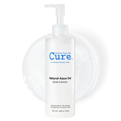 Cure by Toyo | Aqua Gel Gentle Exfoliator | Clear and Softer Skin | Non-Abrasive Face and Body Cleanser | Sensitive Skin | Big Size 8.82oz NATURAL AQUA GEL CURE buy supplements Au