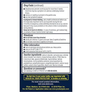 Advil PM Pain Reliever and Nighttime Sleep Aid, Ibuprofen for Pain Relief and Diphenhydramine Citrate for a Sleep Aid - 120 Coated Caplets and Pain Reliever and Fever Reducer, 10 Count Tablets AdvilBuy Supplements Australia