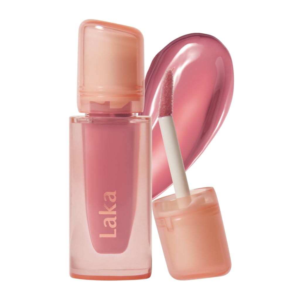 Laka Jelling Nude Gloss, 4.5g/0.15oz, Sheer Hydrating Lip Oil with No Stain, Non-Sticky, Nourishing Gloss for a Glowy Look, K-Beauty (#306 Angelring) LakaBuy Supplements Australia