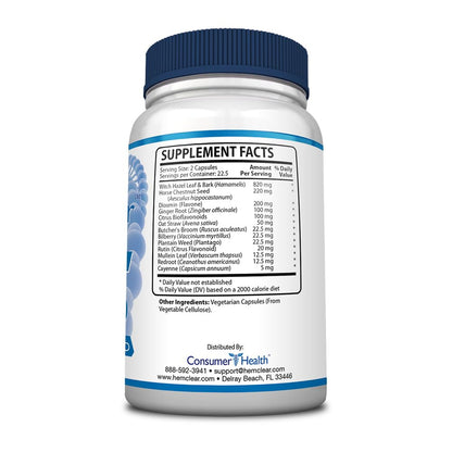 HemClear for Hemorrhoids - Vegan Formula for Hemorrhoid Relief & Vascular Health - Maximum Strength 2 Bottle 90 Capsules HemclearBuy Supplements Australia