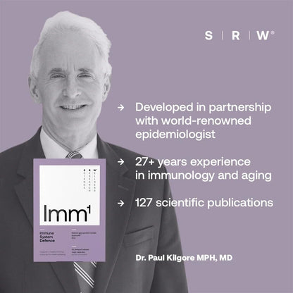 SRW Imm¹ Defence | Supports Immune System Health | 60 Vege Capsules | Supplement for Immune Response | Contains Natural Glycoprotein Isolate (Muno-IgY™) and Quercetin
