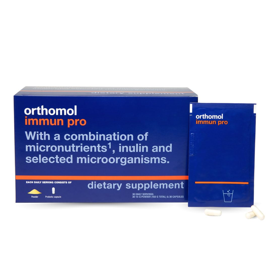 Orthomol Immun Pro dietary supplement packaging on a white background