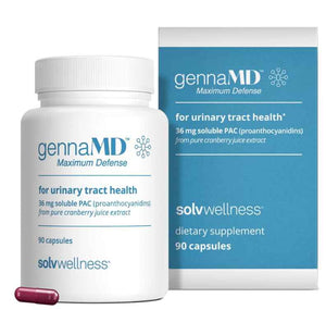 Solv Wellness GennaMD - Maximum UTI Defense - 36 mg Soluble PAC from 100% Cranberry Juice Extract - Highest PAC Concentration in a Small, Easy-to-Swallow Capsule - 90 Capsules