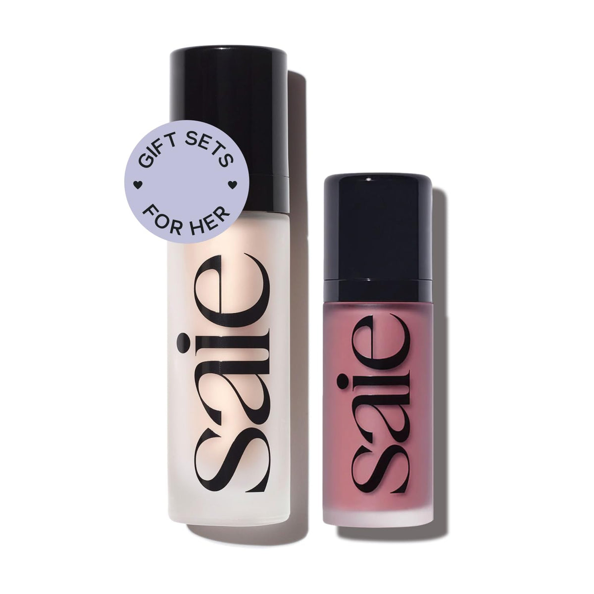 Saie Radiant Glow Duo - Dew Liquid Blush (Chilly, .40 oz) + Glowy Super Gel (Starglow, 1 oz) - Hydrating Cream Blush & Illuminating Primer for a Luminous, Natural Finish SaieBuy Supplements Australia