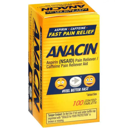 Anacin Fast Pain Relief Pain Reducer Aspirin Tablets, 200 Tabs (Value Pack of 2) ANACINBuy Supplements Australia
