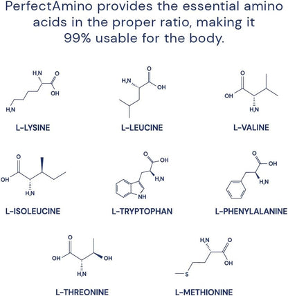 BodyHealth PerfectAmino (150 ct) Easy to Swallow Tablets, Essential Amino Acids Supplement with BCAAs, Vegan Protein for Pre/Post Workout & Muscle Recovery with Lysine, Tryptophan, Leucine, Methionine