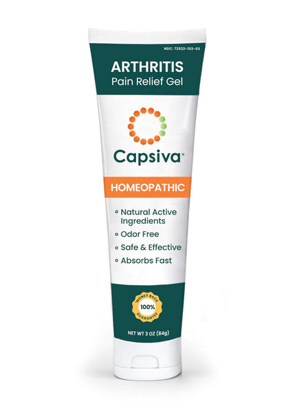 Capsiva Pain Relief Topical 3oz Tube, for Your Hands, Neck, Back, Joints, Non-Greasy, No Burn, Odor Free, Homeopathic Active Ingredients, Contains Capsaicin & Arnica, Absorbs Fast CapsivaBuy Supplements Australia
