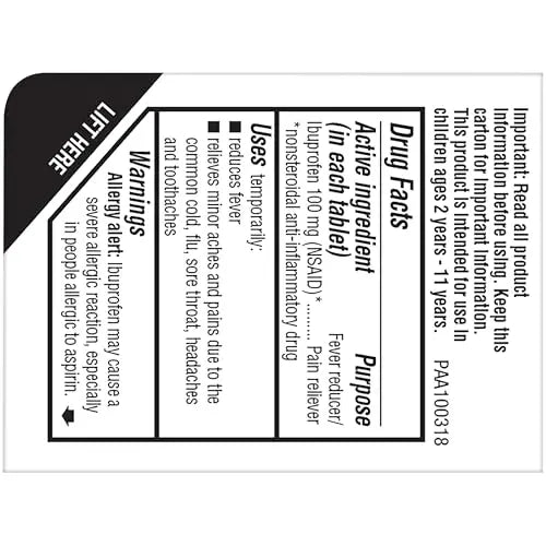 Advil Junior Strength Chewable Ibuprofen Pain Reliever and Fever Reducer, Children's Ibuprofen for Pain Relief, Grape - 24 Tablets (Pack of 3) AdvilBuy Supplements Australia
