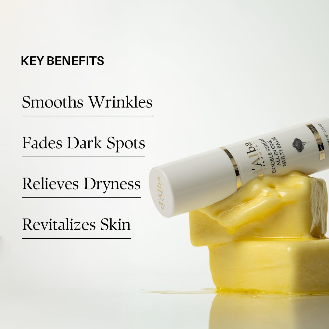 d'alba Piedmont White Truffle Double Serum All-in-one Multi Balm, Stick Balm, Vegan Skincare with Vitamin C and Vegan Collagen, 3-in-1 Anti Wrinkle, Eye Treatment, Dark Spot Remover d'alba PiedmontBuy Supplements Australia