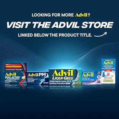 Advil Dual Action With Acetaminophen And Ibuprofen (2 Dose Equivalent) For 8 Hour Pain Relief, Coated 144 Ct Caplets And 2 Ct. Sample Of Advil PM AdvilBuy Supplements Australia