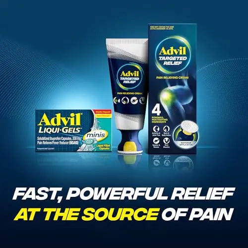 Advil Liqui-Gels Minis Pain Reliever and Fever Reducer, Pain Medicine for Adults with Ibuprofen 200mg for Pain Relief - 80 Liquid Filled Capsules AdvilBuy Supplements Australia