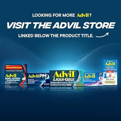 Advil Liqui-Gels Pain Reliever and Fever Reducer, Pain Medicine for Adults with Ibuprofen 200mg for Headache, Backache, Menstrual Pain and Joint Pain Relief - 180 Liquid Filled Capsules AdvilBuy Supplements Australia