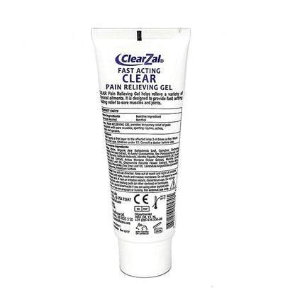ClearZal Fast Acting Clear Pain Relieving Gel with Cooling Cryotherapy, Boswellia and Glucosamine for Sore Muscles and Joints, Soothing Cooling Gel 3.4 oz ClearzalBuy Supplements Australia