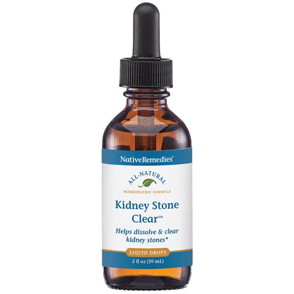 Native Remedies Kidney Stone Clear - Natural Homeopathic Formula Temporarily Helps Dissolve and Clear Kidney Stones - Relieves Pain, Nausea and Vomiting - 59 mL Native RemediesBuy Supplements Australia
