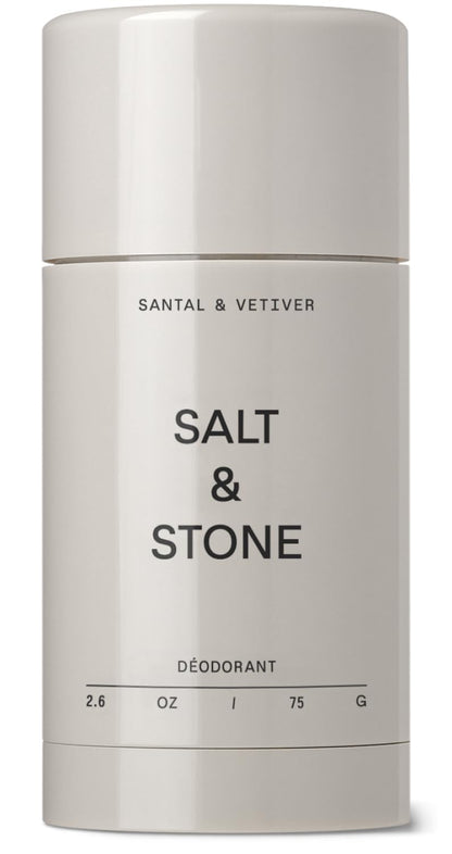 Salt & Stone Aluminum Free Deodorant | Extra Strength 48 Hour Protection for Women & Men | Made with Seaweed Extracts, Niacinamide & Prebiotics | Santal & Vetiver Salt & StoneBuy Supplements Australia