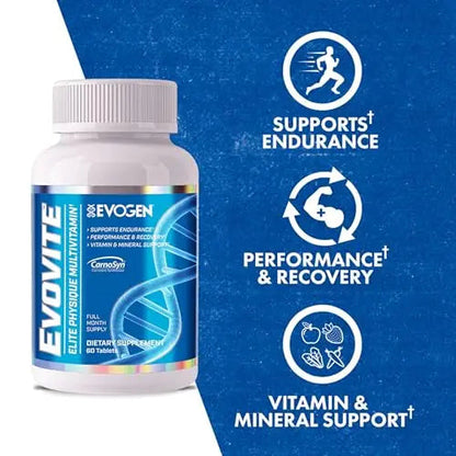 Evogen Evovite - Elite Physique Multivitamin for Women & Men | Advanced Formula for Endurance, Recovery, & Joint Health | Evogen