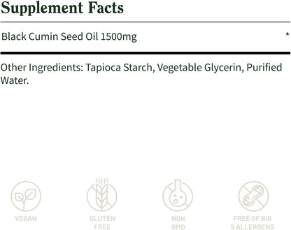 Snap Supplements Black Seed Oil for Immune Health, 90 Softgel Capsules | 100% Cold Pressed Black Cumin Seed Oil, Supports Immune Health, Detox, Skin, Hair, Joints & Overall Wellness