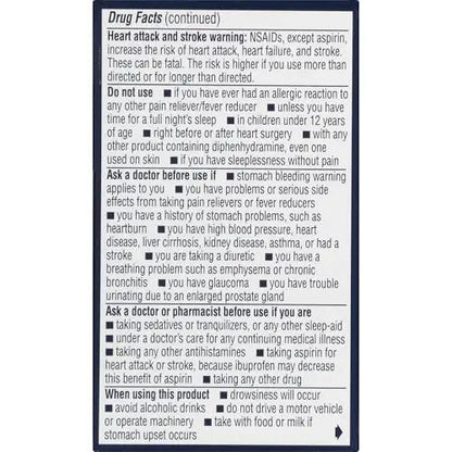 Advil PM Pain Reliever and Nighttime Sleep Aid, Pain Medicine with Ibuprofen for Pain Relief and Diphenhydramine Citrate for a Sleep Aid - 40 Coated Caplets AdvilBuy Supplements Australia