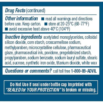 Advil Ibuprofen Coated Caplets Pain Reliever and Fever Reducer 200 Milligram 24Ct AdvilBuy Supplements Australia