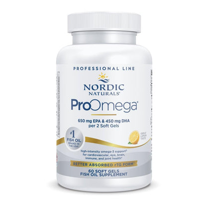 Nordic Naturals ProOmega, 1280 mg Omega-3, High Potency, Lemon, 90 Count | High Potency Fish Oil with EPA & DHA - Promotes Brain, Eye, Heart, & Immune Health - Non-GMO -90 servings