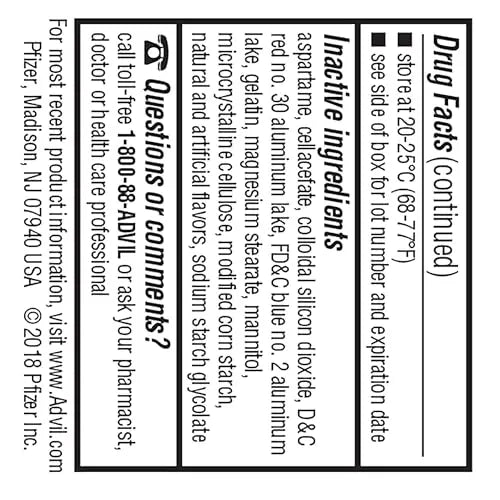 Advil Junior Strength Chewable Ibuprofen Pain Reliever and Fever Reducer, Children's Ibuprofen for Pain Relief, Grape - 24 Tablets (Pack of 3) AdvilBuy Supplements Australia