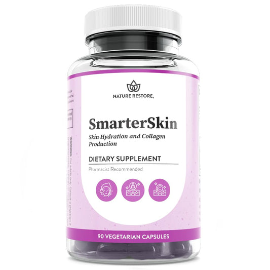 Smarter Skin, Nourishing Skin Health Within, Triple Combination of Polypodium Leucotomos Extract, FloraGLO, Verbasnol, 60 Vegan Capsules Nature RestoreBuy Supplements Australia