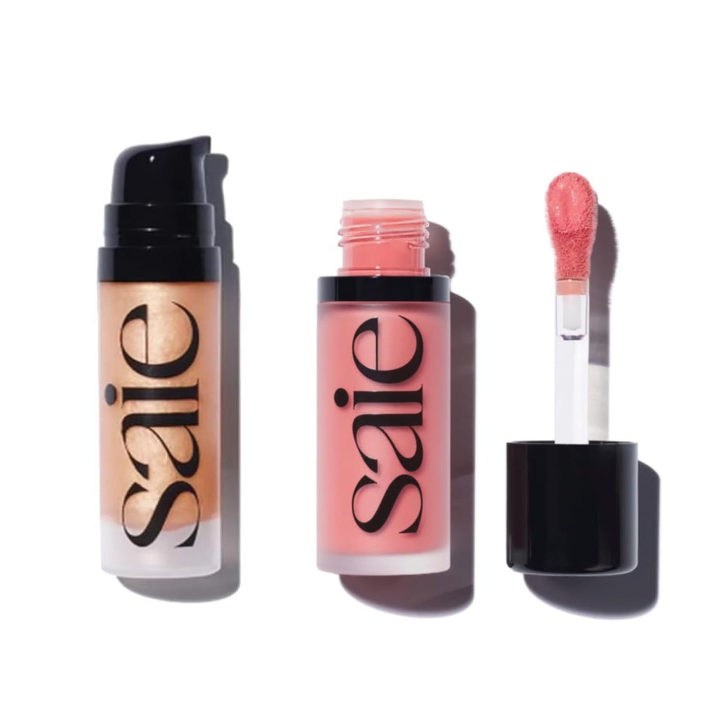 Saie Mini Glowy Super Gel Lightweight llluminator & Makeup Primer - Sunglow (0.5 oz) + Dew Blush - Lightweight Liquid Blush with a Blendable + Buildable Cream Finish - Sweetie (.40 oz) SaieBuy Supplements Australia