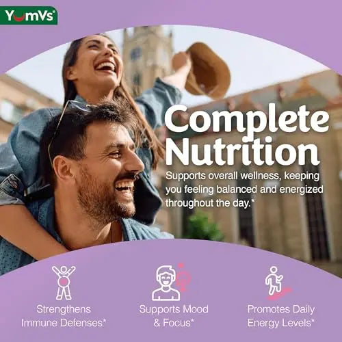Multivitamin Gummies for Adults, Daily Gummy Vitamin for Women & Men, Immune Support Multivitamin Supplement YUM-V'S
