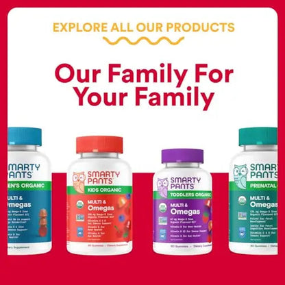 SmartyPants Multivitamin for Men & Women - Improved Formula: Multivitamin Gummies with Omega 3 (DHA/EPA) SmartyPants